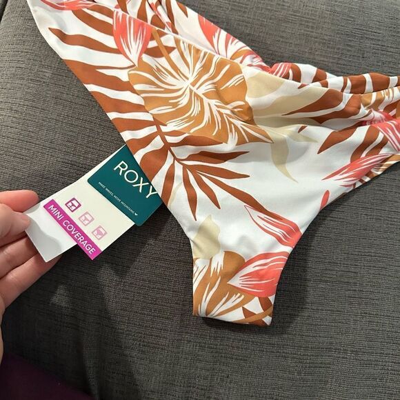 Roxy Printed palm leaf printed Beach Classics Cheeky Bikini Bottoms - Picture 3 of 7